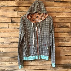 Billabong reversible zip up hoodie (L)